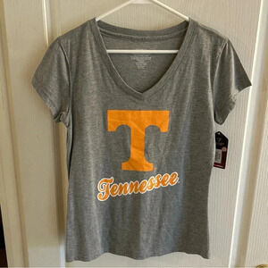Tennessee Gray/Orange Short Sleeve T-shirt For Women Size Medium V-Neck NEW